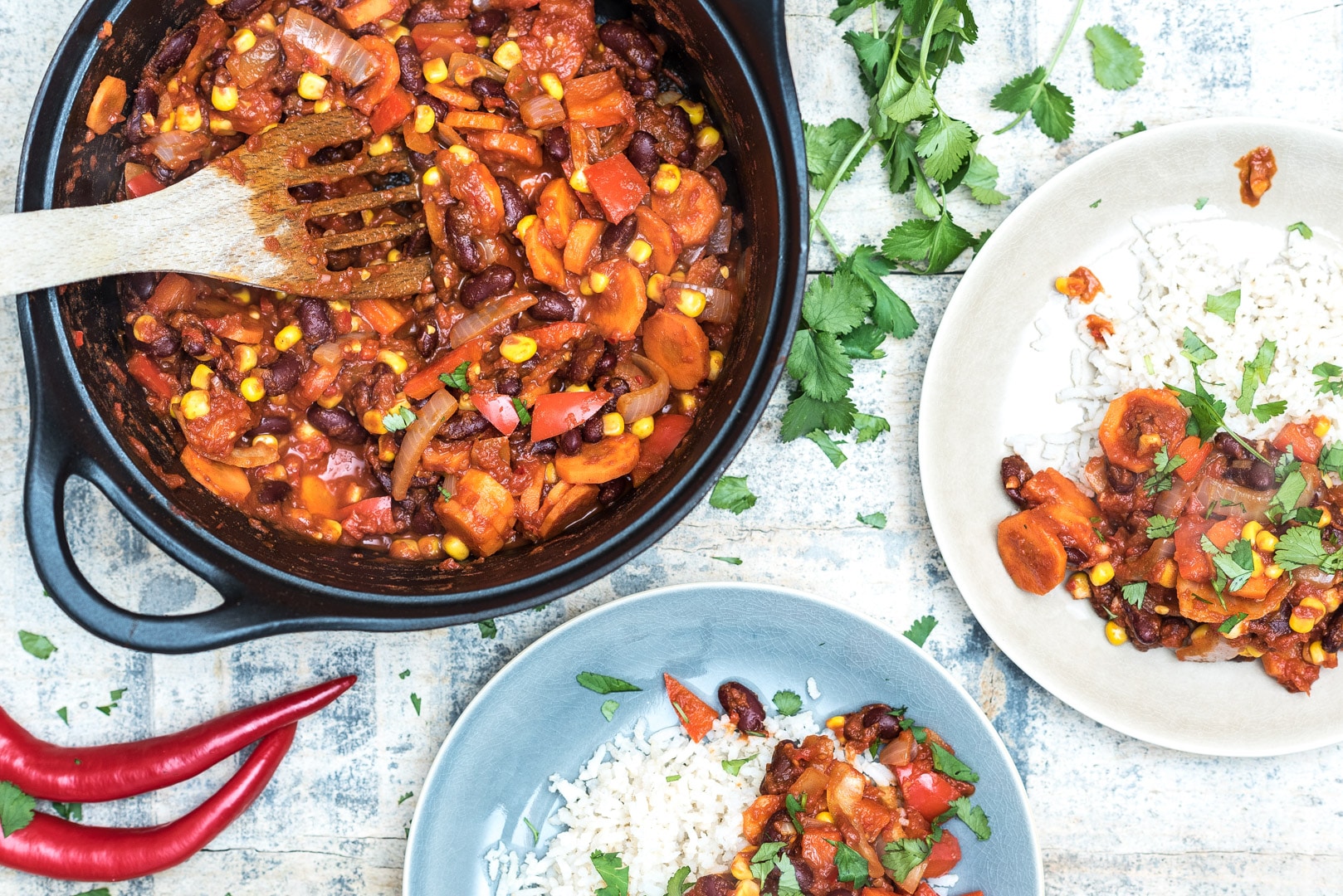 Eenvoudige Vegetarische Chili